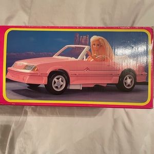 Vintage 1993 Barbie Mustang Pink Convertible